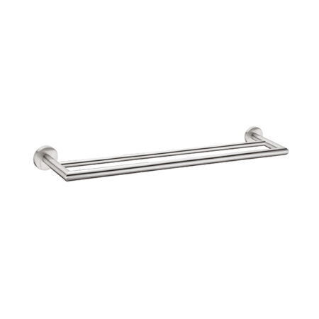 Dolce Double Towel Rail-Accessories-Nero-Brushed Nickel-700mm-place-and-palette