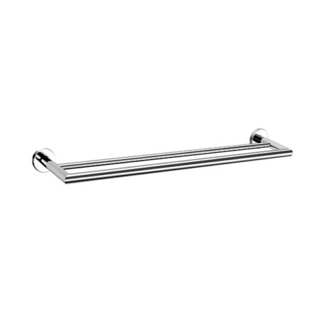 Dolce Double Towel Rail-Accessories-Nero-Chrome-900mm-place-and-palette