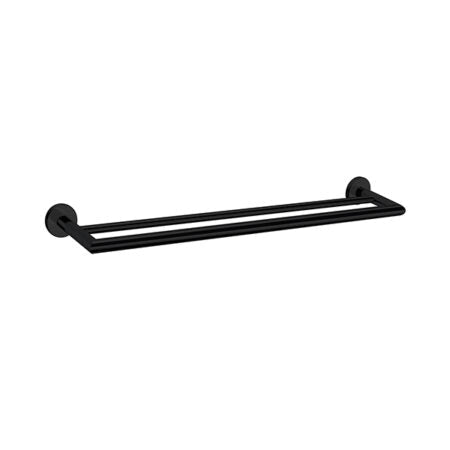 Dolce Double Towel Rail-Accessories-Nero-Matte Black-700mm-place-and-palette