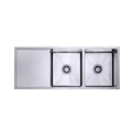 Basins Modern National Double Bowl Sink Colour: Stainless Steel Size: 22L + 26L - 1100 X 450 X 200mm Place & Palette