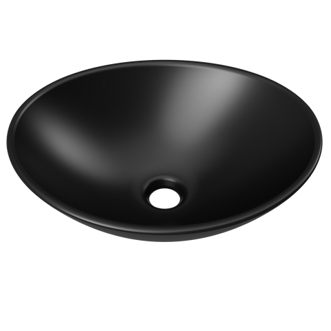 Elite Ceramic Basin 415mm-Basins-Timberline-Black Matte-place-and-palette