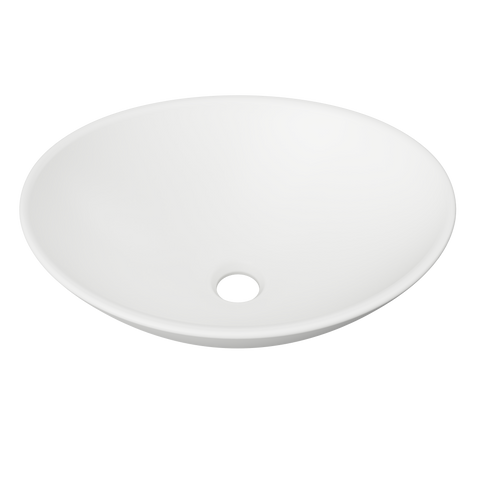 Elite Ceramic Basin 415mm-Basins-Timberline-White Matte-place-and-palette