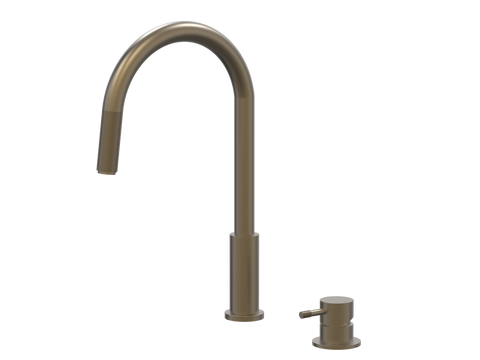 Tapware ParTaps Elm Hob Mixer Pullout Set - Gooseneck Colour: Antique Bronze Place & Palette