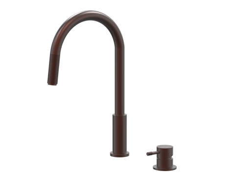 Tapware ParTaps Elm Hob Mixer Pullout Set - Gooseneck Colour: Antique Copper Place & Palette