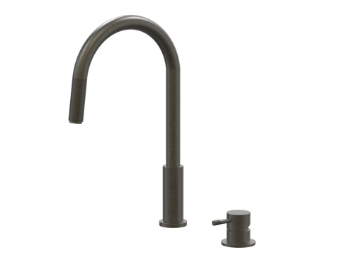 Tapware ParTaps Elm Hob Mixer Pullout Set - Gooseneck Colour: Volcanic Grey Place & Palette