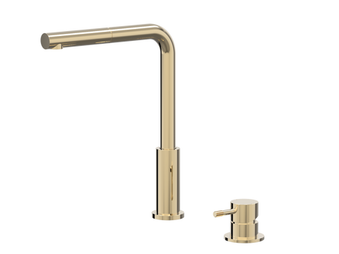 Tapware ParTaps Elm Hob Mixer Pullout Set - Straight Colour: Brass Gold Place & Palette