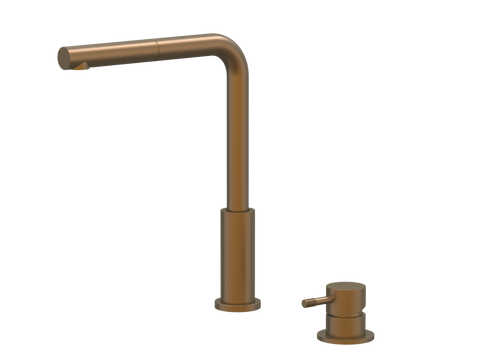 Tapware ParTaps Elm Hob Mixer Pullout Set - Straight Colour: Burnished Place & Palette