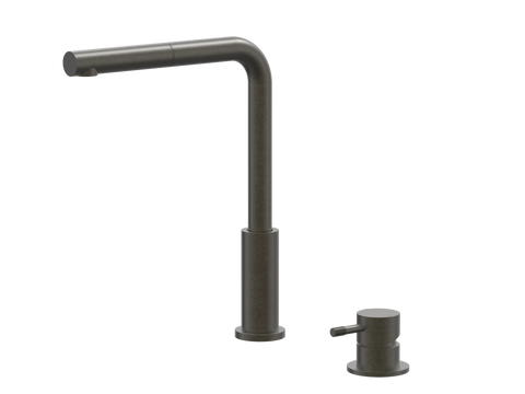 Tapware ParTaps Elm Hob Mixer Pullout Set - Straight Colour: Volcanic Grey Place & Palette