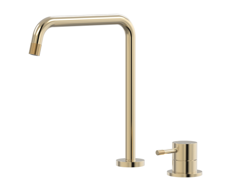 Tapware ParTaps Elm Hob Mixer Set Colour: Brushed Brass Gold Place & Palette