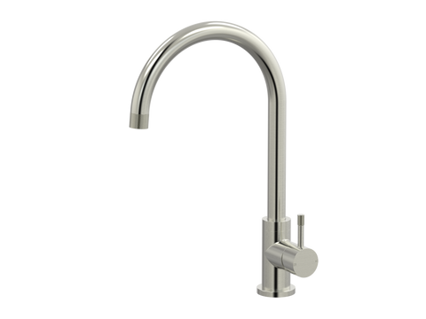 Tapware ParTaps Elm Sink Gooseneck Mixer Colour: Brushed Nickel Place & Palette