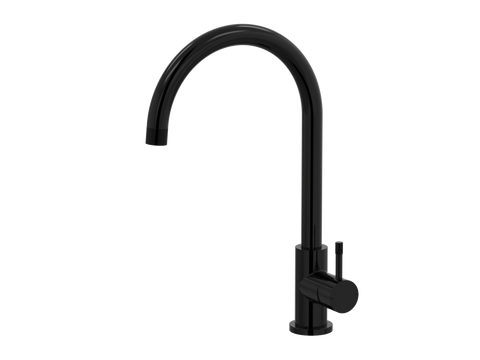 Tapware ParTaps Elm Sink Gooseneck Mixer Colour: Midnight Black Place & Palette