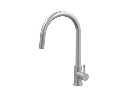 Tapware ParTaps Elm Sink Pull-Out Mixer - Gooseneck Colour: Satin Pearl Place & Palette