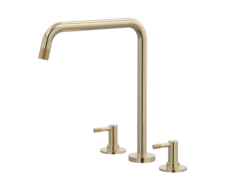 Tapware ParTaps Elm Sink Set Hob Swivel Colour: Brushed Brass Gold Place & Palette