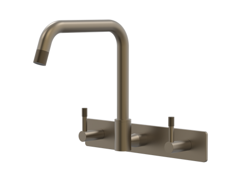 Tapware ParTaps Elm Sink Set Wall Swivel Colour: Antique Bronze Style: On Plate Place & Palette