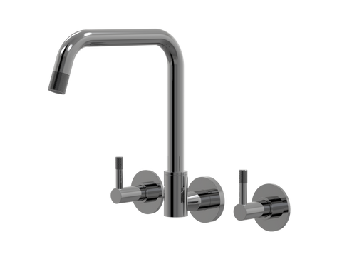 Tapware ParTaps Elm Sink Set Wall Swivel Colour: Black Sapphire Style: Original Place & Palette