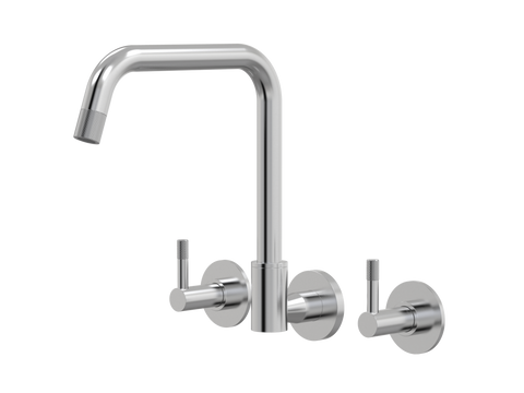 Tapware ParTaps Elm Sink Set Wall Swivel Colour: Brushed Chrome Style: Original Place & Palette