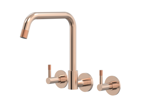 Tapware ParTaps Elm Sink Set Wall Swivel Colour: Brushed Rose Gold Style: Original Place & Palette