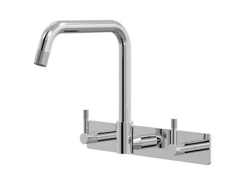 Tapware ParTaps Elm Sink Set Wall Swivel Colour: Chrome Style: On Plate Place & Palette