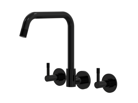 Tapware ParTaps Elm Sink Set Wall Swivel Colour: Midnight Black Style: Original Place & Palette