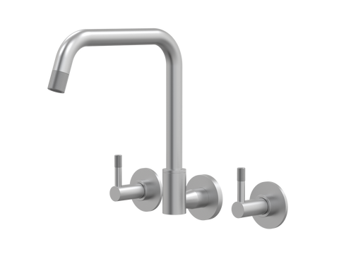 Tapware ParTaps Elm Sink Set Wall Swivel Colour: Satin Pearl Style: Original Place & Palette