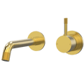 Tapware ParTaps Elm Wall Bath Mixer Set - No Back Plate Colour: Brushed Gold Size: 160mm Place & Palette