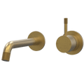 Tapware ParTaps Elm Wall Bath Mixer Set - No Back Plate Colour: Rumbled Brass Size: 160mm Place & Palette