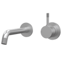 Tapware ParTaps Elm Wall Bath Mixer Set - No Back Plate Colour: Satin Pearl Size: 160mm Place & Palette