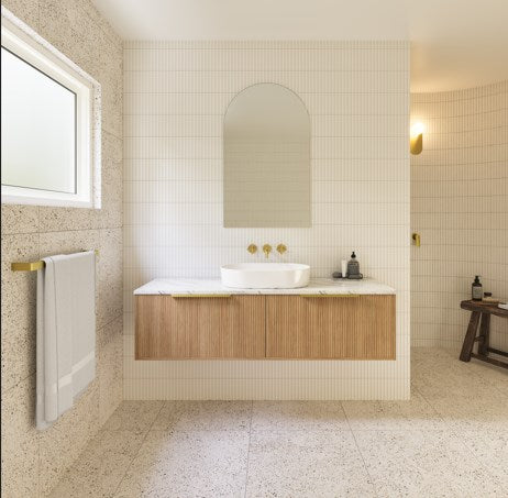 Elwood Wall Hung Vanity with Silksurface Top & White Gloss Above Counter Basin-Vanities-Timberline-place-and-palette