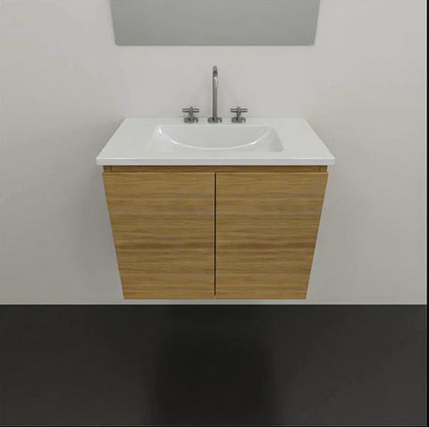 Florida Ensuite Wall Hung Vanity with Urban Ceramic Top-Vanities-Timberline-L 600mm-place-and-palette