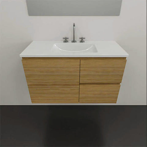 Florida Ensuite Wall Hung Vanity with Urban Ceramic Top-Vanities-Timberline-L 800mm-place-and-palette