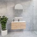 Vanities Timberline Florida Ensuite Wall Hung Vanity with Urban Ceramic Top Size: L 600mm Place & Palette