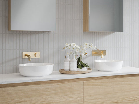 Gem Ceramic Basin 305mm-Basins-Timberline-White Gloss-place-and-palette