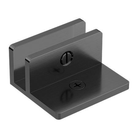 Glass Shower F Bracket-Accessories-Nero-Gun Metal-place-and-palette