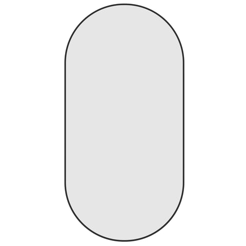 Mirrors Thermogroup Pill-Shaped Framed Mirror Colour: Black Demister: With Demister Place & Palette