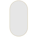 Mirrors Thermogroup Pill-Shaped Framed Mirror Colour: Gold Demister: With Demister Place & Palette