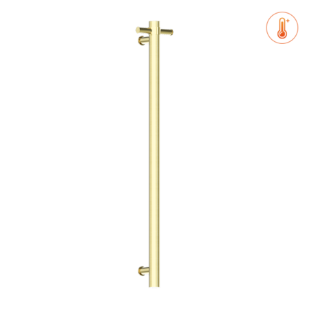 Heated Vertical Towel Rail-Accessories-Nero-Brushed Gold-place-and-palette