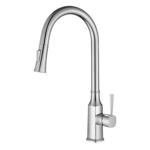 Tapware Modern National Helena Pull Out Kitchen Mixer Colour: Electroplated Chrome Place & Palette