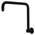 Showers Modern National High Rise Shower Arm - Round Colour: Electroplated Matte Black Place & Palette