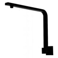 Showers Modern National High Rise Shower Arm - Square Colour: Electroplated Matte Black Place & Palette