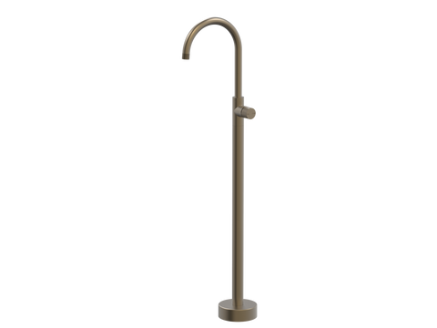 Tapware ParTaps IDK Floor Bath Filler Mixer - Gooseneck Colour: Antique Bronze Place & Palette