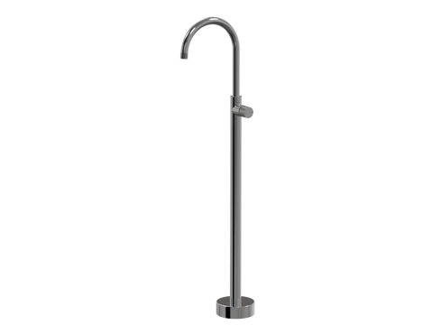 Tapware ParTaps IDK Floor Bath Filler Mixer - Gooseneck Colour: Black Sapphire Place & Palette