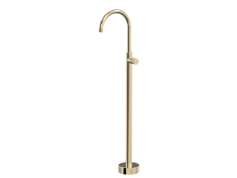 Tapware ParTaps IDK Floor Bath Filler Mixer - Gooseneck Colour: Brass Gold Place & Palette