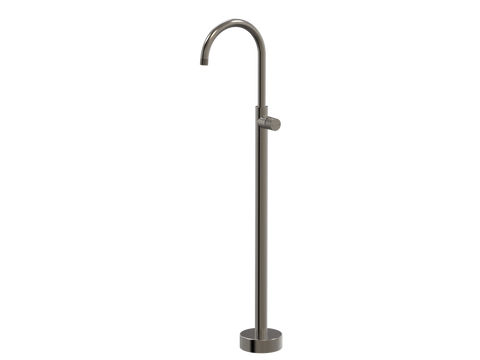 Tapware ParTaps IDK Floor Bath Filler Mixer - Gooseneck Colour: Brushed Gunmetal Place & Palette