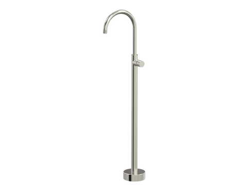 Tapware ParTaps IDK Floor Bath Filler Mixer - Gooseneck Colour: Brushed Nickel Place & Palette