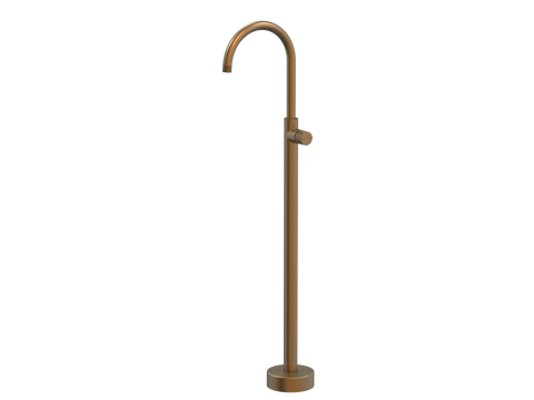 Tapware ParTaps IDK Floor Bath Filler Mixer - Gooseneck Colour: Burnished Place & Palette