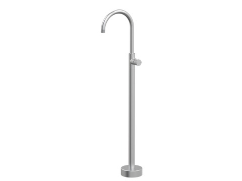 Tapware ParTaps IDK Floor Bath Filler Mixer - Gooseneck Colour: Satin Pearl Place & Palette