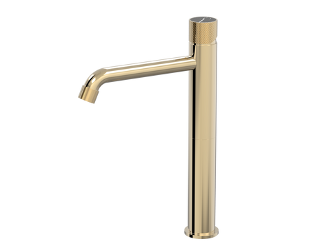 Tapware ParTaps IDK Marble Hob Basin Tower Mixer with Marble Colour: Brass Gold Insert: Nero Marble Place & Palette