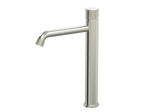 Tapware ParTaps IDK Marble Hob Basin Tower Mixer with Marble Colour: Brushed Nickel Insert: Bianco Marble Place & Palette