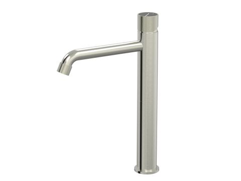 Tapware ParTaps IDK Marble Hob Basin Tower Mixer with Marble Colour: Brushed Nickel Insert: Nero Marble Place & Palette