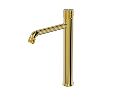 Tapware ParTaps IDK Marble Hob Basin Tower Mixer with Marble Colour: Gold Insert: Nero Marble Place & Palette